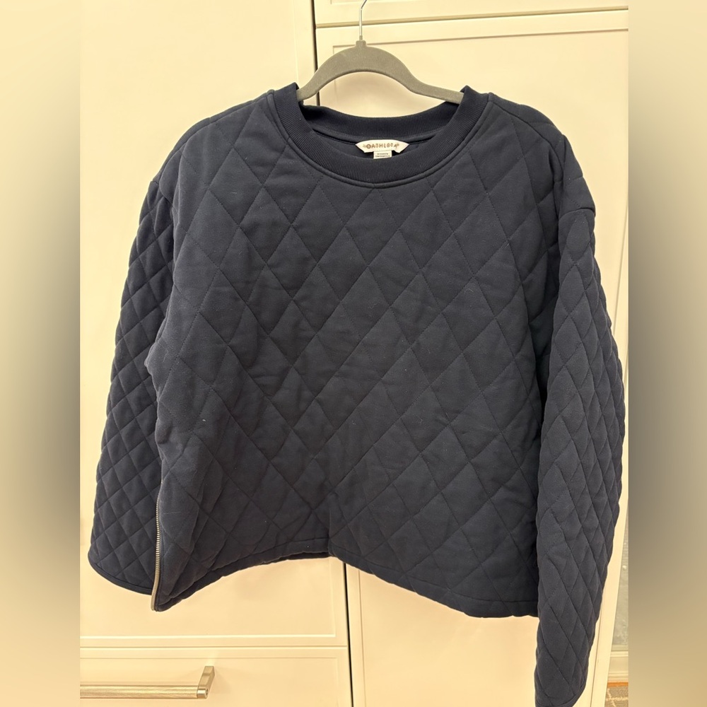 Athleta Retroplush Quilted Crewneck Sweatshirt NWT